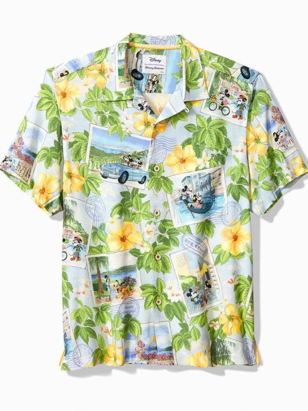 TOMMY BAHAMA Disney Hawaiian Shirt Postcard to Paradise Limited Edition XXXL